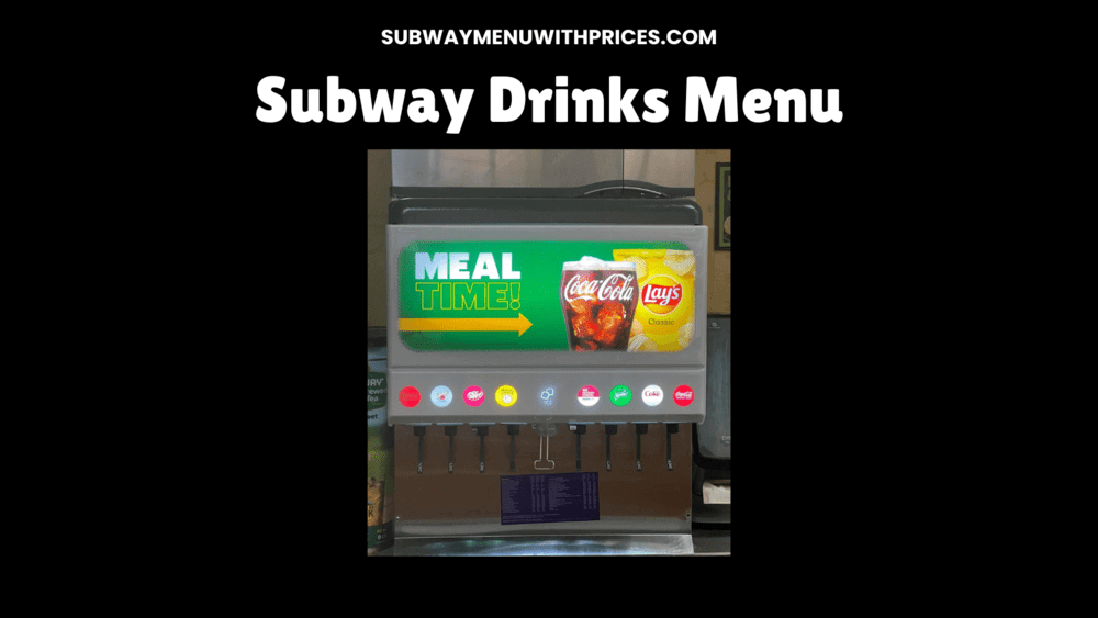 Subway Drinks Menu 2024